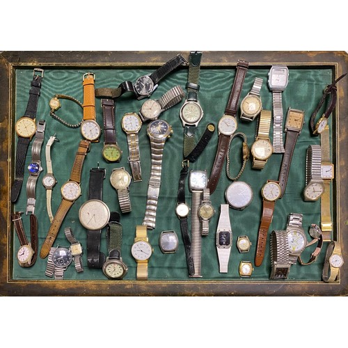 13 - An Omega watch head together with a quantity of ladies and gents wristwatches -