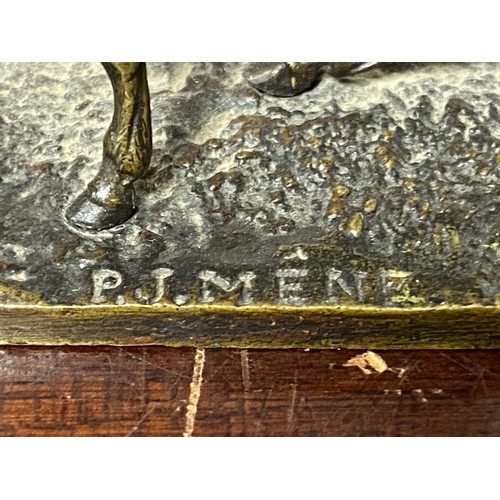 84 - After P J Mene                                                               
Two bronzes of horses,... 