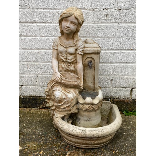 480 - A garden water feature, of figural design (no pump) -