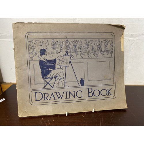 237 - An interesting 1930's sketch album by L J Knight, each page painted with a Disney character or scene... 