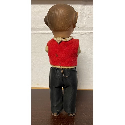 243 - Toys: a Max Carl Original West German keywind clockwork monkey playing the cymbals -