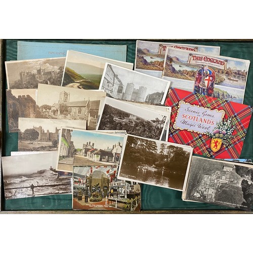 251 - Postcards: a quantity of loose postcards, mostly GB topographical and churches, some R P -