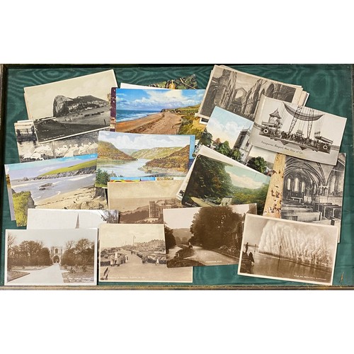 251 - Postcards: a quantity of loose postcards, mostly GB topographical and churches, some R P -