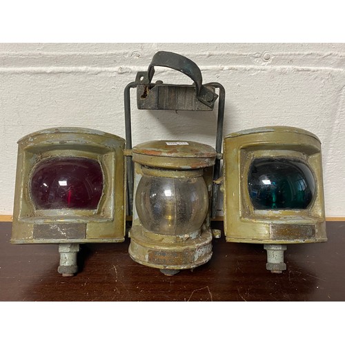 481 - A group of three marine lamps -