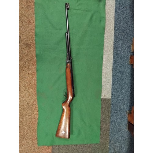 437 - A Webley Mk 3 .22 under lever air rifle, with bag -