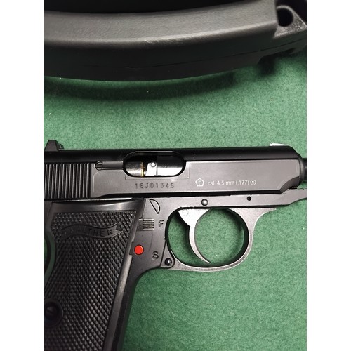 445 - A Walther model PPK-S .177 co2 air pistol, cased -