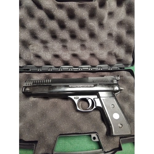 448 - A Webley Nemesis .22 single stroke pneumatic air pistol, cased -