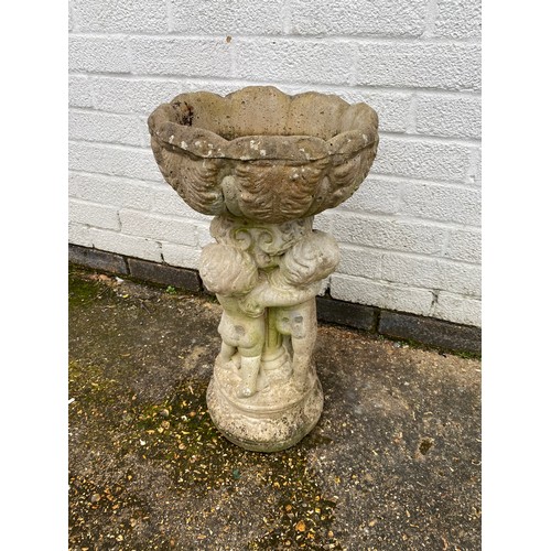 488 - A figural bird bath (a/f) -