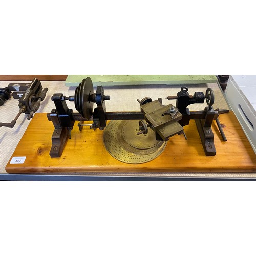 483 - A clockmakers lathe -