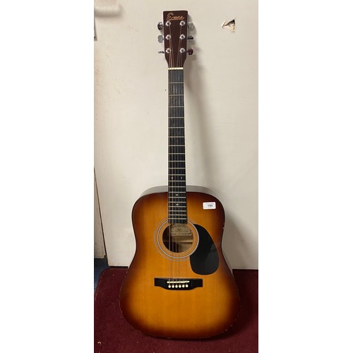 190 - An encore six string acoustic guitar, in case -