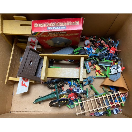 209 - A mixed lot, including vintage Top Trumps card games, farm animals, other toys etc -