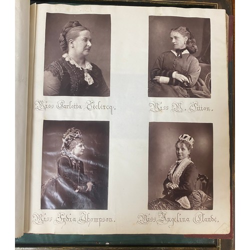 229 - A late Victorian album, titled 'Theatrical Portraits' -