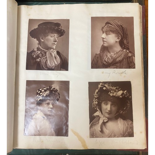 229 - A late Victorian album, titled 'Theatrical Portraits' -