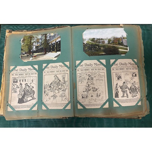 232 - Postcards: an album of approximately 185 postcards, including Daily Mirror and political sketches, t... 