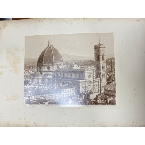 228 - A 19th century photograph album, mostly containing Grand Tour views of Italy -