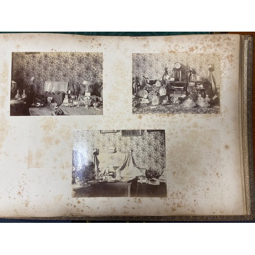 228 - A 19th century photograph album, mostly containing Grand Tour views of Italy -