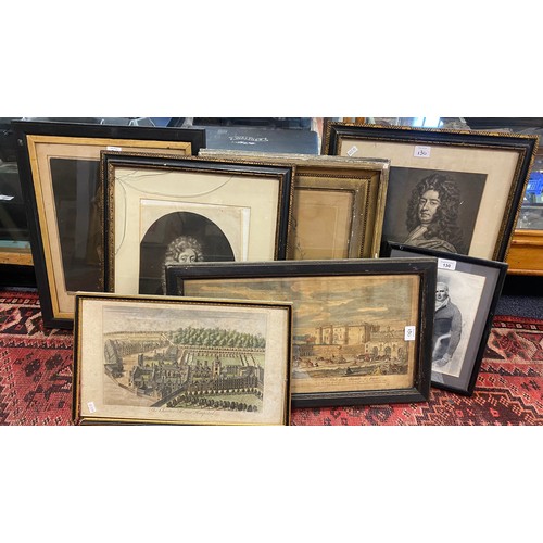 130 - A quantity of antiquarian prints and engravings -