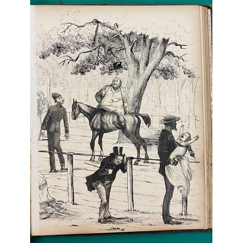 142 - A 19th century album of political cartoon scraps -