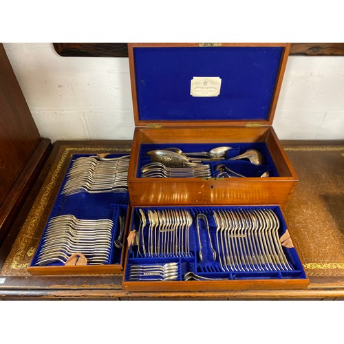 18 - An early 20th century canteen of plated cutlery, by Mappin & Webb, some pieces lacking -