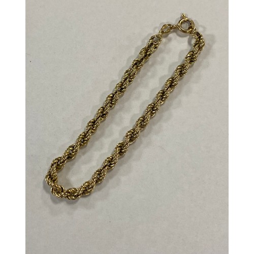 1 - A 9ct gold ropetwist bracelet