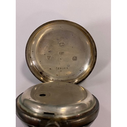 47 - A silver cased A Yewdall of Leeds English lever pocket watch, with subsidiary dial, and another open... 