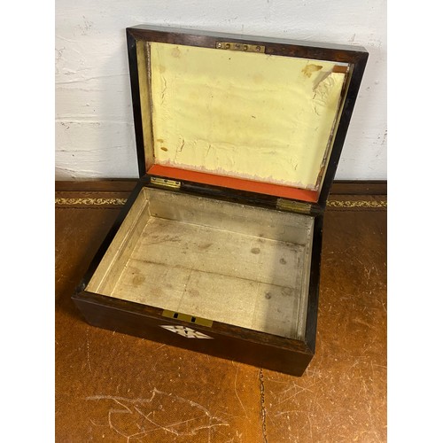 67 - A Victorian work box, the cover inset with a foiled and painted view of the Royal Naval College, Gre... 