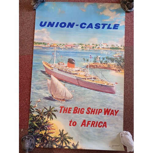 139A - Of Liner interest: a Union Castle Line poster, by Stobart (unframed) -