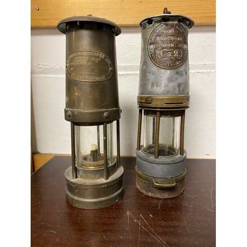 389 - An Ackroyd & Best Hailwood Improved Lamp and another miners lamp -