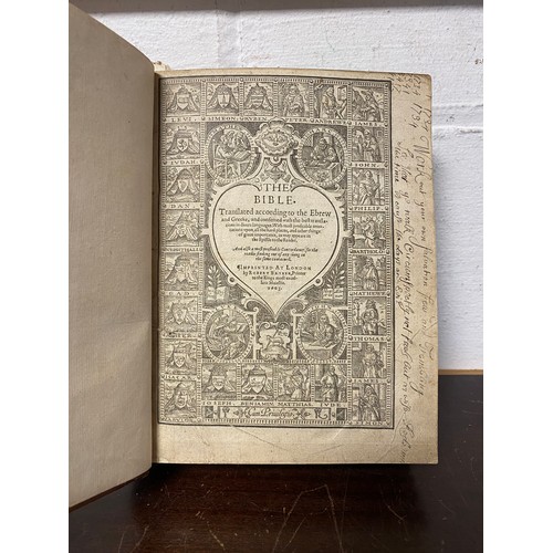 177 - An early 17th century 'Breeches' Bible, printed by Robert Barker, London 1605 -