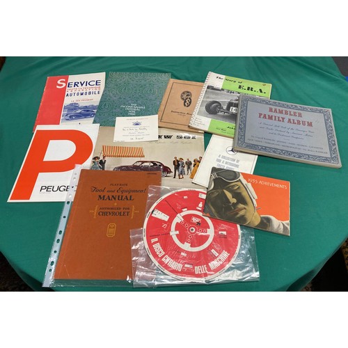 202 - Automobilia: a quantity of brochures and books, mostly of car interest -