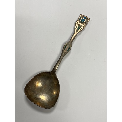 54 - An Art Nouveau silver and enamel spoon, Goldsmiths & Silversmiths Company, London 1902 -