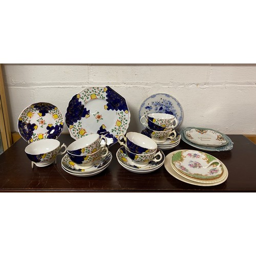 141 - A Gaudy Welsh part tea set and other china -