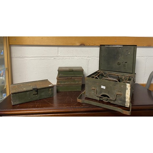 250 - Militaria: a group of five boxes -