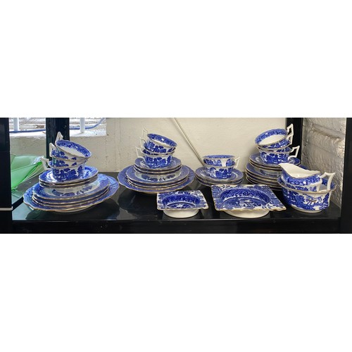 151 - A graduated pair of Mintons Palissy platters and matching crescent shaped dishes, together with a Ca... 