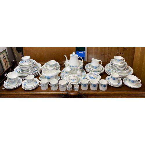 154 - A Wedgwood dinner, tea and coffee service, in the Clementine pattern -