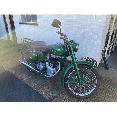 429 - Royal Enfield Clipper 250cc motorcycle 277 UYS, 1955, green -