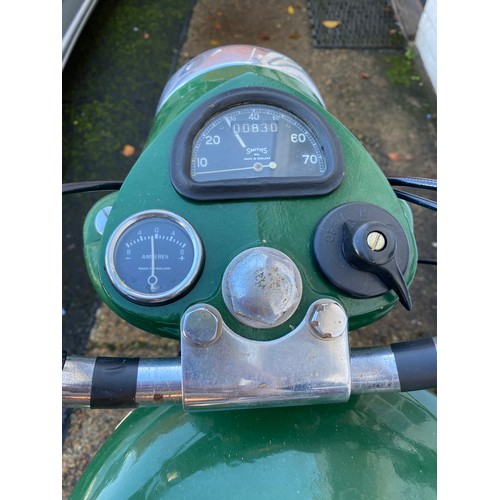 429 - Royal Enfield Clipper 250cc motorcycle 277 UYS, 1955, green -