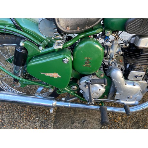 429 - Royal Enfield Clipper 250cc motorcycle 277 UYS, 1955, green -