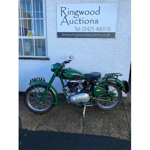 415 - Royal Enfield Clipper 250cc motorcycle 277 UYS, 1955, green -