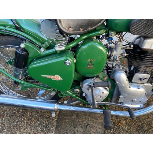 415 - Royal Enfield Clipper 250cc motorcycle 277 UYS, 1955, green -