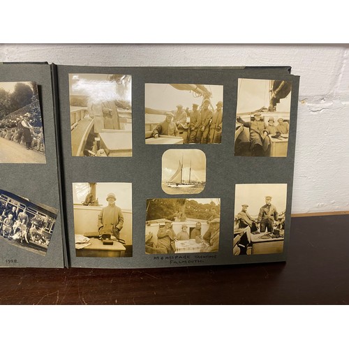 202 - A 1920s photograph album, including titled and annotated views including Dorset , Stonehenge, Snowdo... 