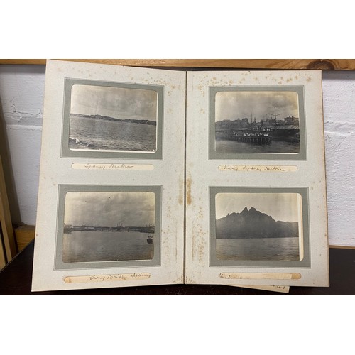 203 - An interesting early 20th Century photograph album, relating to India, Australia, and New Zealand, i... 