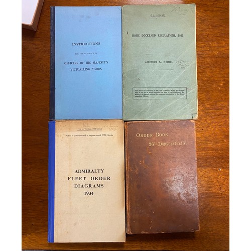 194 - Four volumes of military interest, including Admiralty Fleet Order Diagrams, 1934 -