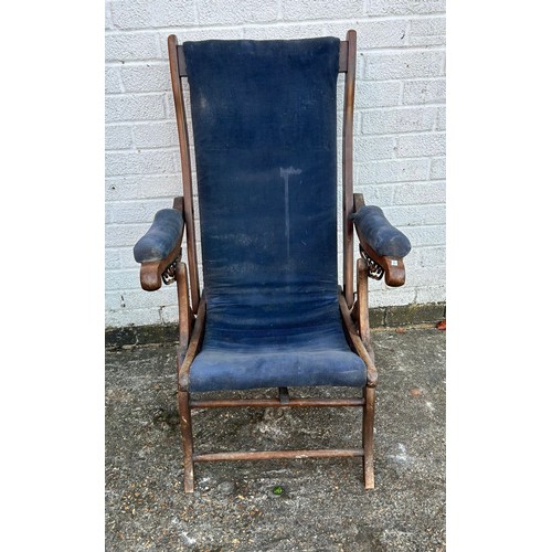 357 - An Edwardian folding chair -