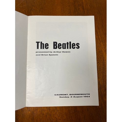 251 - Of Beatles interest:  A 1964 programme for The Beatles at the Gaumont, Bournemouth, 2nd August 1964 ... 