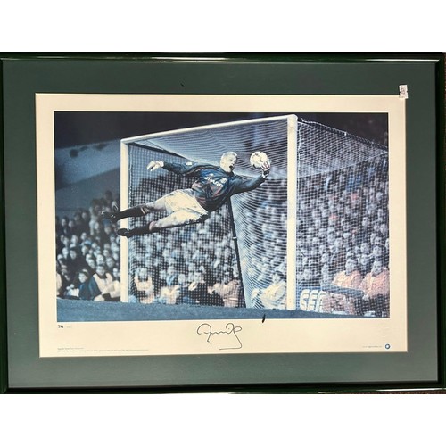 177 - Three framed limited edition photographs of Manchester United footballers, Bobby Charlton, Ryan Gibb... 