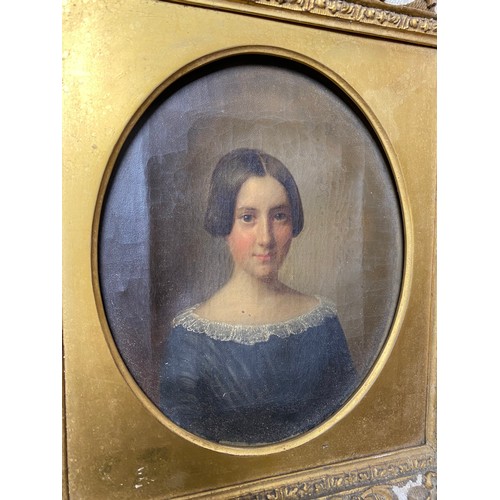 178 - 19th Century School
Portrait of a girl
Oil on canvas, framed as an oval -