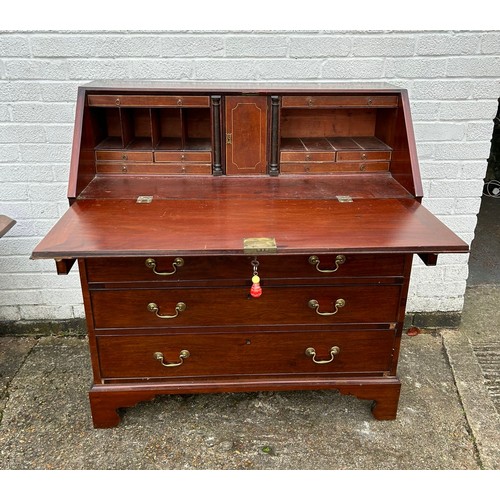 408 - A 19th century mahogany bureau (as found) -