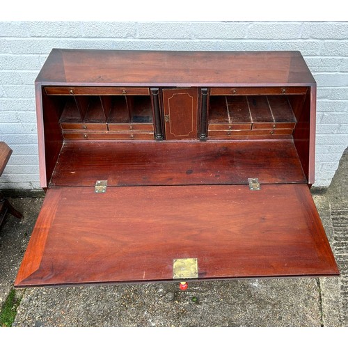 408 - A 19th century mahogany bureau (as found) -