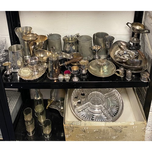 36 - A quantity of silver plated items -